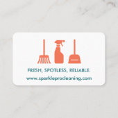 House Cleaning Services Professional Visitenkarte (Rückseite)
