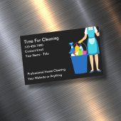 House Cleaning Simple Magnetic Business Cards New Magnetische Visitenkarte