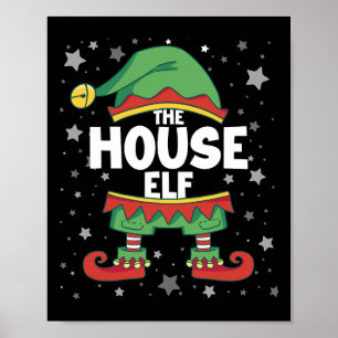 House Elf Matching Familienkostüm Elf Weihnachten Poster