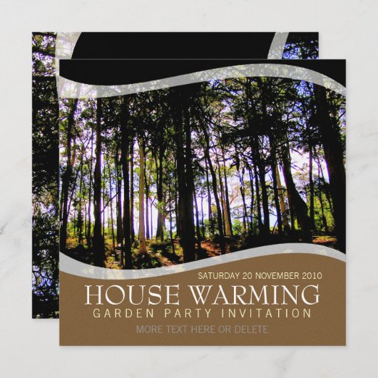 House Erwärmung Garden Party Einladung (Vorne/Hinten)