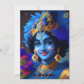 House Erwärmung Griha Pravesh Krishna Einladung (Rückseite)