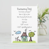 House Erwärmung Moving Party Einladung (Stehend Vorderseite)