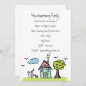 House Erwärmung Moving Party Einladung (Vorne/Hinten)