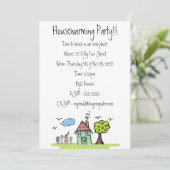 House Erwärmung Moving Party Einladung (Stehend Vorderseite)