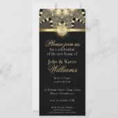 House Erwärmung Vintag Gold OM Party Einladung (Rückseite)