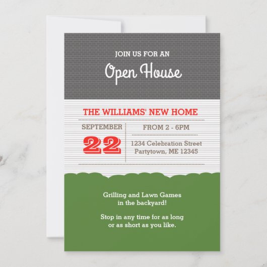 House Facade Open House Einladung (Vorderseite)