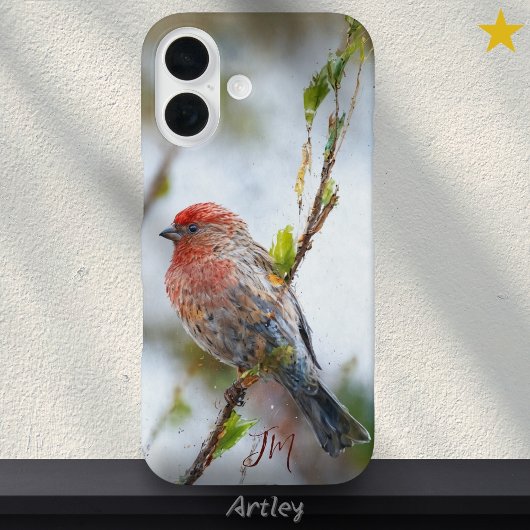 House Finch Bird Painting Individuelle Name Case-Mate iPhone Hülle