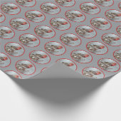House Finch in Snow - Original Foto Geschenkpapier (Ecke)
