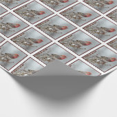 House Finch in Snow - Original Foto Geschenkpapier (Ecke)