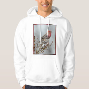 House Finch in Snow - Original Foto Hoodie
