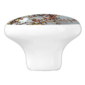 House Finch in Snow - Original Foto Keramikknauf (Seitenansicht)