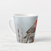 House Finch in Snow - Original Foto Milchtasse (Linke Ecke)
