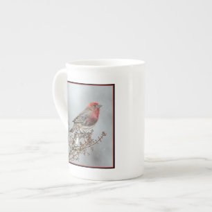 House Finch in Snow - Original Foto Porzellantasse