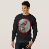 House Finch in Snow - Original Foto Sweatshirt (Vorne ganz)