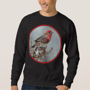 House Finch in Snow - Original Foto Sweatshirt