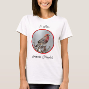 House Finch in Snow - Original Foto T-Shirt