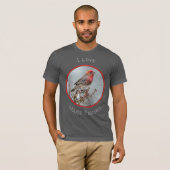 House Finch in Snow - Original Foto T-Shirt (Vorne ganz)