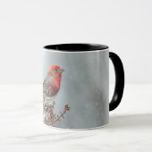 House Finch in Snow - Original Foto Tasse (VorderseiteRechts)