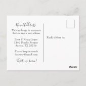 House Foto Neue Zuhause Moving Postkarte (Rückseite)