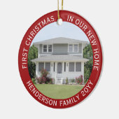 House Fotos First Xmas Neuer Zuhause Name & Year R Keramik Ornament (Links)