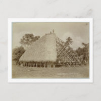 House Gebäude in Samoa, c.1875 (sepia Foto)