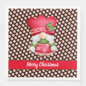 House Gnome Anpassen von Farbe und Text Serviette (Vorderseite)