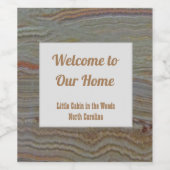 House Guest Welcome Vacation Rental Elegant Onyx Weinetikett (Einzelnes Label)