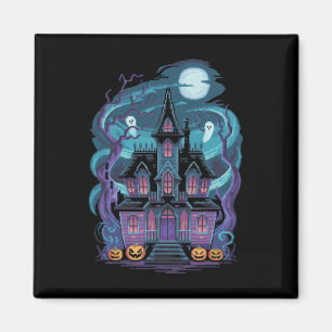 House Halloween Artworks Siylvania Mansion Magnet
