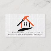 House Hammer Nail Logo | Badezimmer Tiles Visitenkarte (Rückseite)