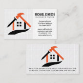 House Hammer Nail Logo | Badezimmer Tiles Visitenkarte (Vorne/Hinten)