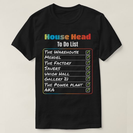 House Head To Do List chicago House Music T Shirt (Design vorne)