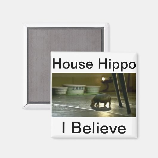 House Hippo Magnet (Vorderseite/Rückseite)