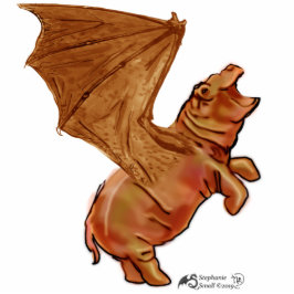 House Hippopotamus Bat Dragon Monster Bestie Freistehende Fotoskulptur