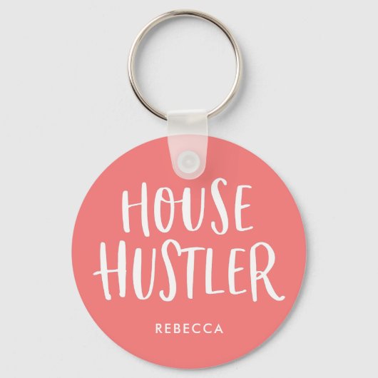 House Hustler Real Anwesen Coral Personalisierter  Schlüsselanhänger (Vorderseite)