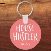 House Hustler Real Anwesen Coral Personalisierter Schlüsselanhänger (Vorderseite)