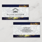 House Icon | Marmor | Goldstaub Visitenkarte (Vorne/Hinten)