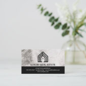 House Icon | Real Anwesen Marble Visitenkarte (Stehend Vorderseite)
