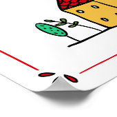 House Illustration Zuhause Sweet Zuhause Poster (Ecke)