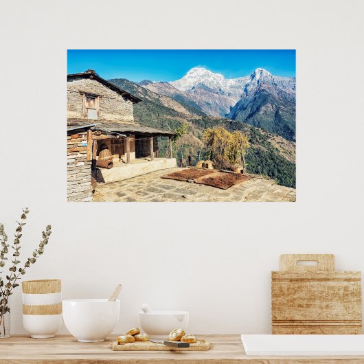House in Nepal Poster (Küche)