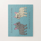 House is not a home without a dog puzzle (Vertikal)