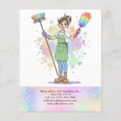 House Keeping Maid Cleaning Service Glitter Flyer (Hinten)