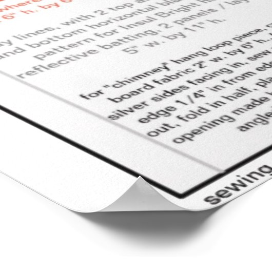 House Kitchen Potholder Nähmuster herunterladen Poster (Ecke)