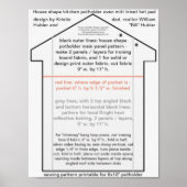 House Kitchen Potholder Nähmuster herunterladen Poster (Vorne)