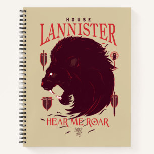 House Lannister - Hear Me Roar Notizblock