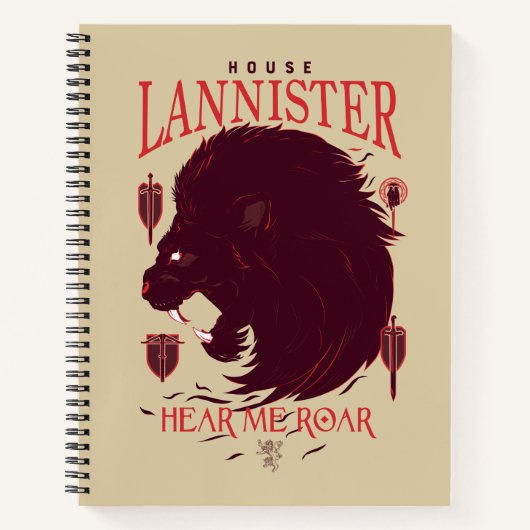 House Lannister - Hear Me Roar Notizblock (Vorderseite)