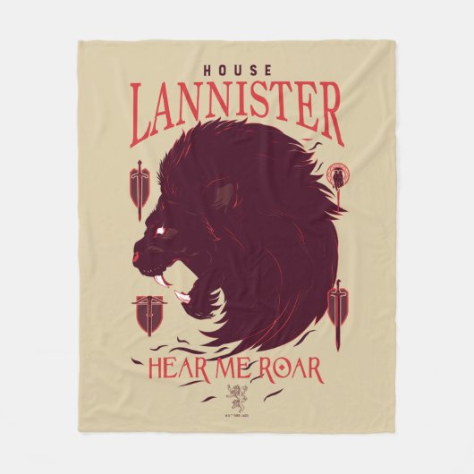 House Lannister - Hören Sie mich Roar Fleecedecke (Vorderseite)