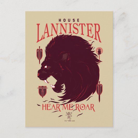 House Lannister - Hören Sie mich Roar Postkarte (Vorderseite)