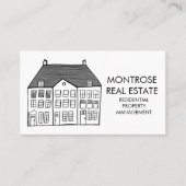 House Line Art Minimal Custom Real Anwesen Visitenkarte (Vorderseite)