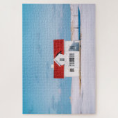 House Lofoten Norwegen Reisen Outdoor Winter Snow Puzzle (Vertikal)