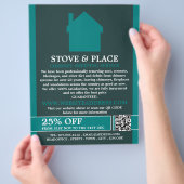 House Logo, Chimney Sweep Service Flyer (Hand)